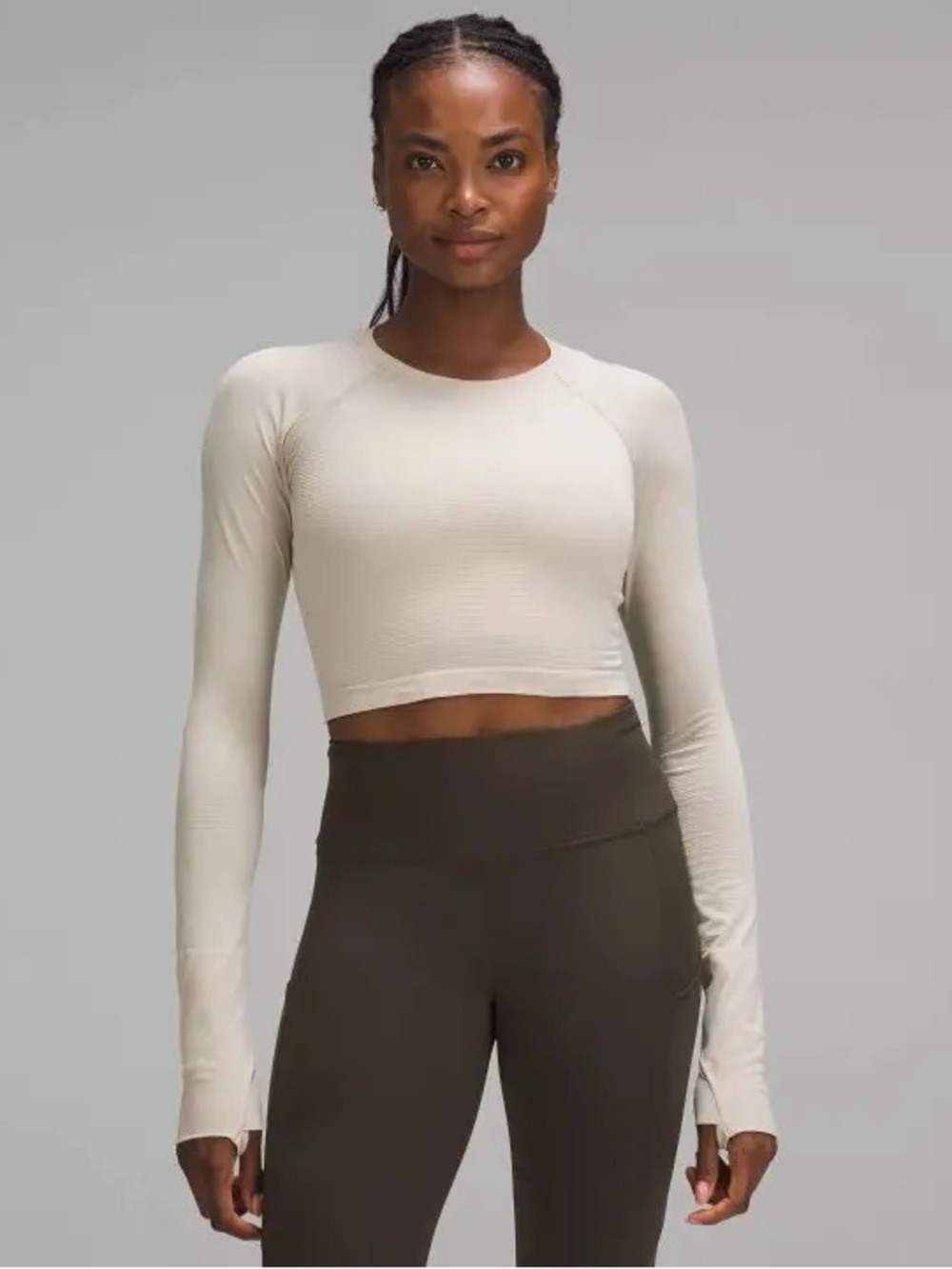 Lululemon swiftly tech long sleeve in mojave tan size 6